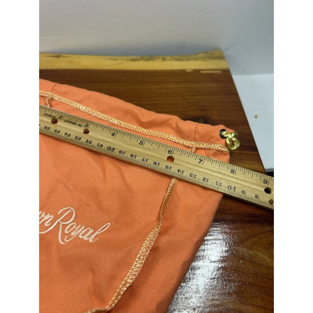 Lot Of 3 Orange Peach Crown Royal Drawstring Bags Good Clean Condition 8x8